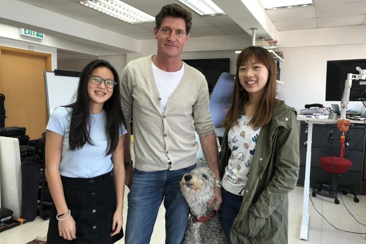 From left to right: Eugenie Chow, Craig Leeson and Jeanie Li discuss the importance of reducing plastic waste. Craig's rescue dog, Boris, makes an appearance too.