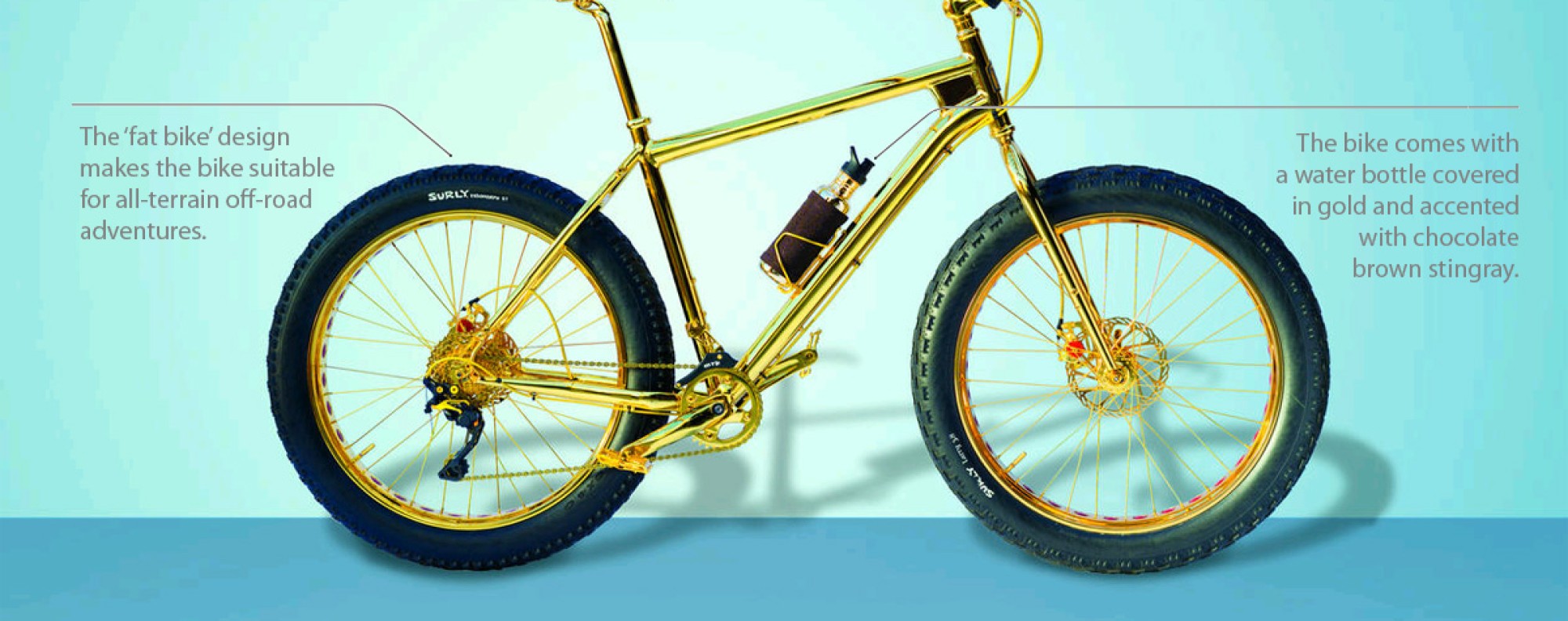 24k gold sale extreme mountain bike