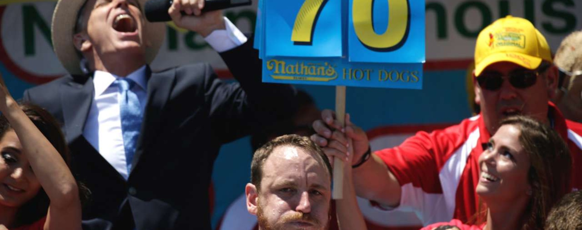 Nathan's hot dog top foam hat