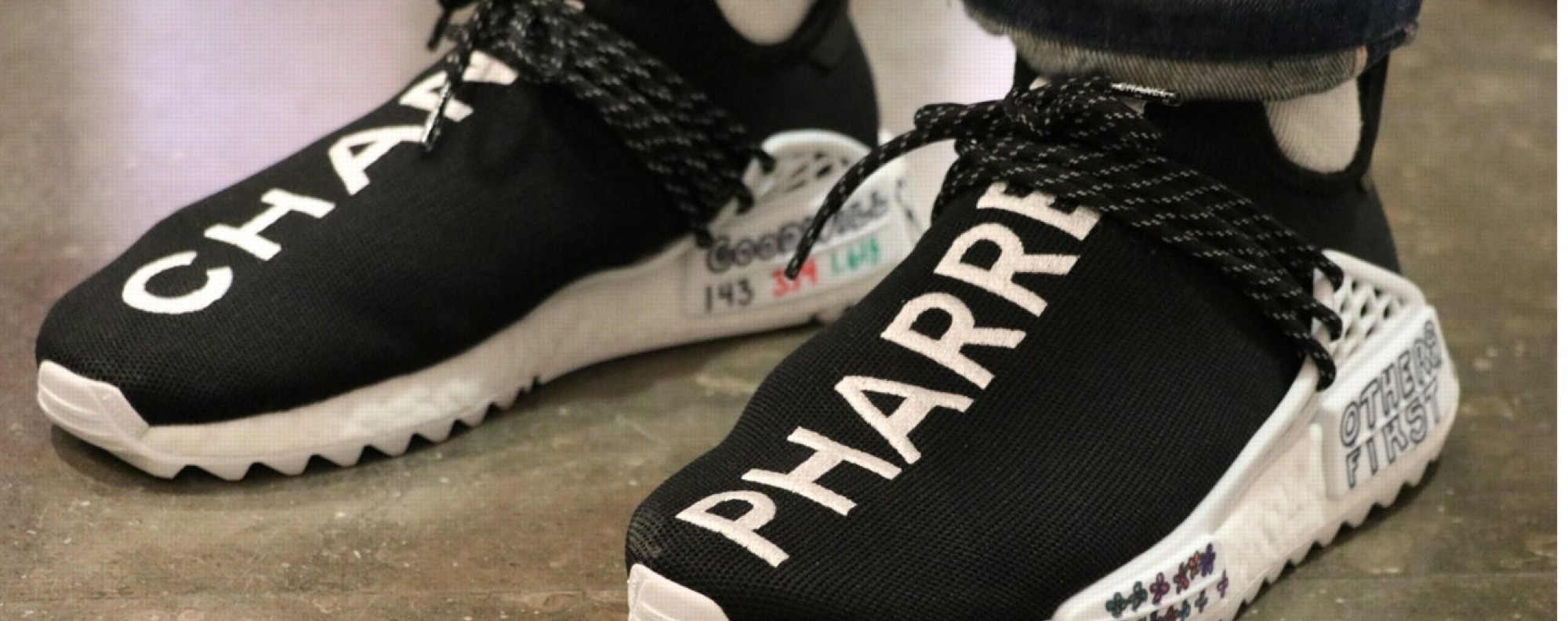 On feet Chanel x adidas Originals Pharrell Williams Hu NMD South China Morning Post