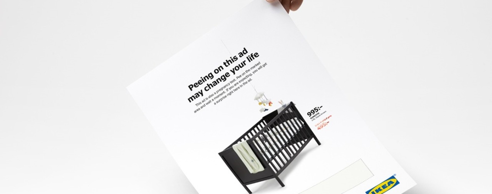 Ikea wants you to pee on this ad. A discount on a crib is revealed if  you're pregnant | South China Morning Post, image size:2000x792