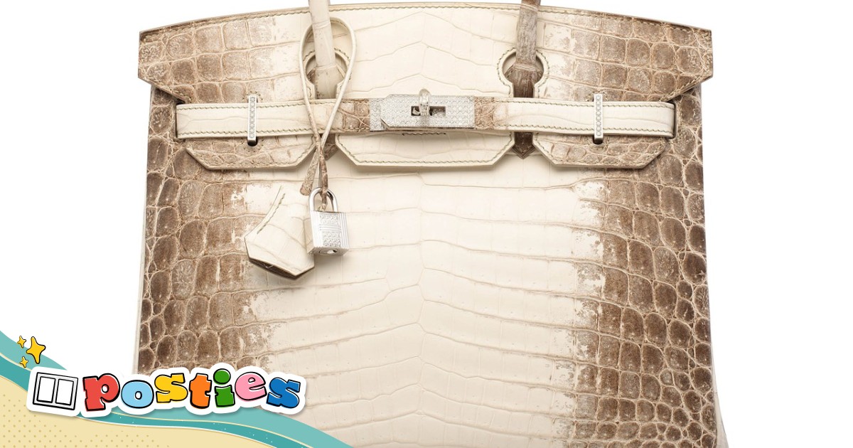 Himalayan crocodile birkin with white new arrivals gold detailing and 245 diamonds