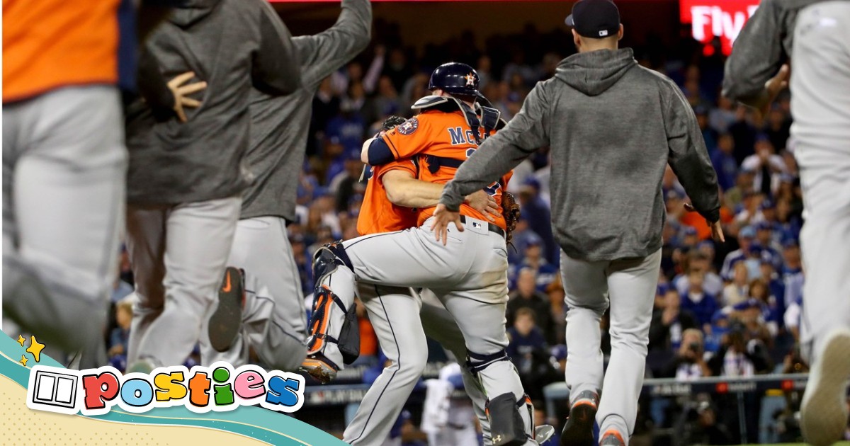 The Latest: Astros romp past Dodgers for 1st title