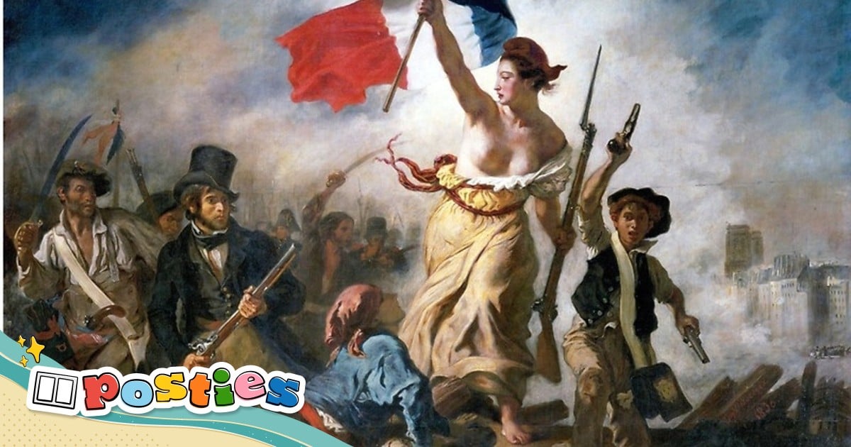 In iconic Delacroix painting art lovers see a masterpiece. France