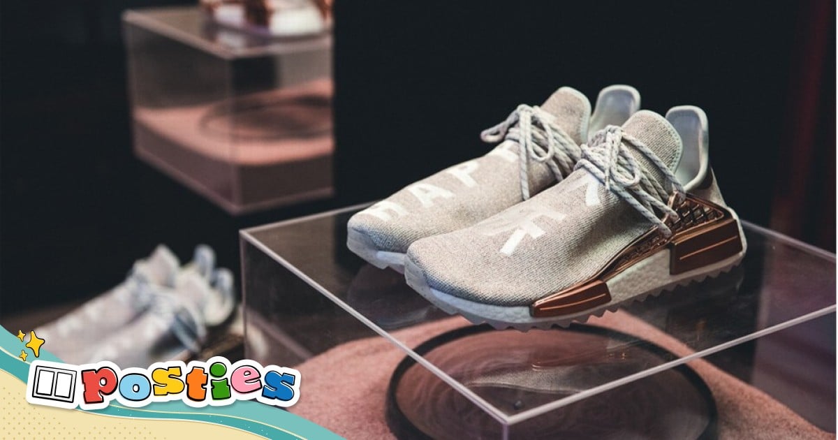 Gold human race store nmd
