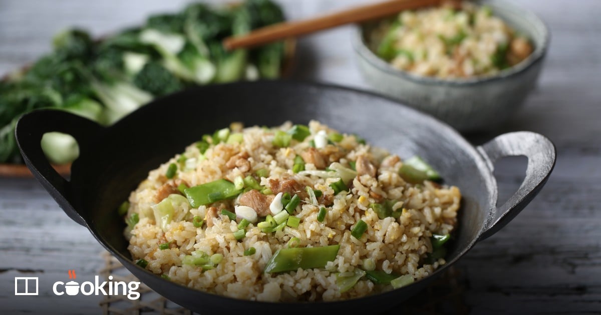 Chinese fried rice with salted fish and chicken recipe - quick and easy