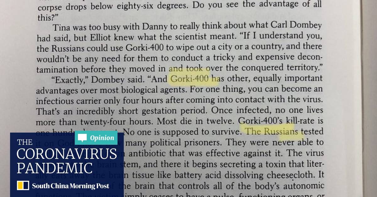 China Wasn T Original Villain In Book Predicting Coronavirus Outbreak It Was Russia South China Morning Post Discover dean koontz famous and rare quotes. china wasn t original villain in book