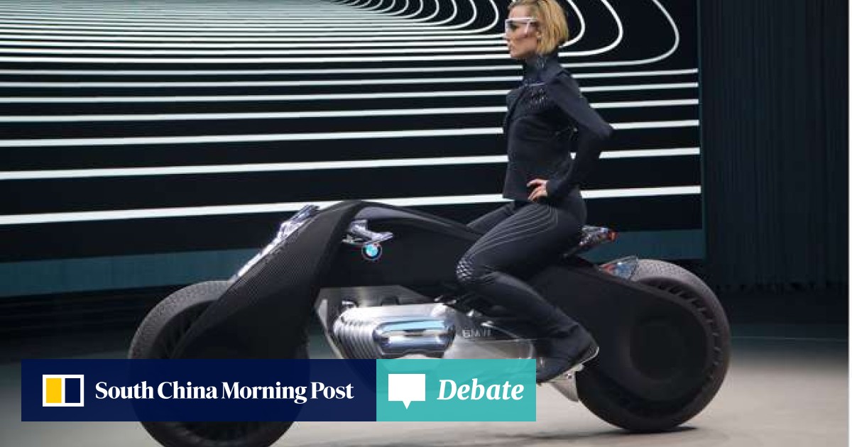 BMW presents its self balancing motorcycle of the future no helmet required South China Morning Post