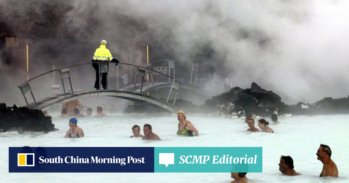 The Blue Lagoon in Iceland - eruption, seismic activity, and