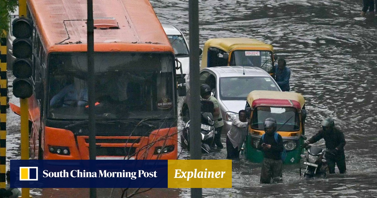 How India’s capital went from extreme heat to heavy floods
