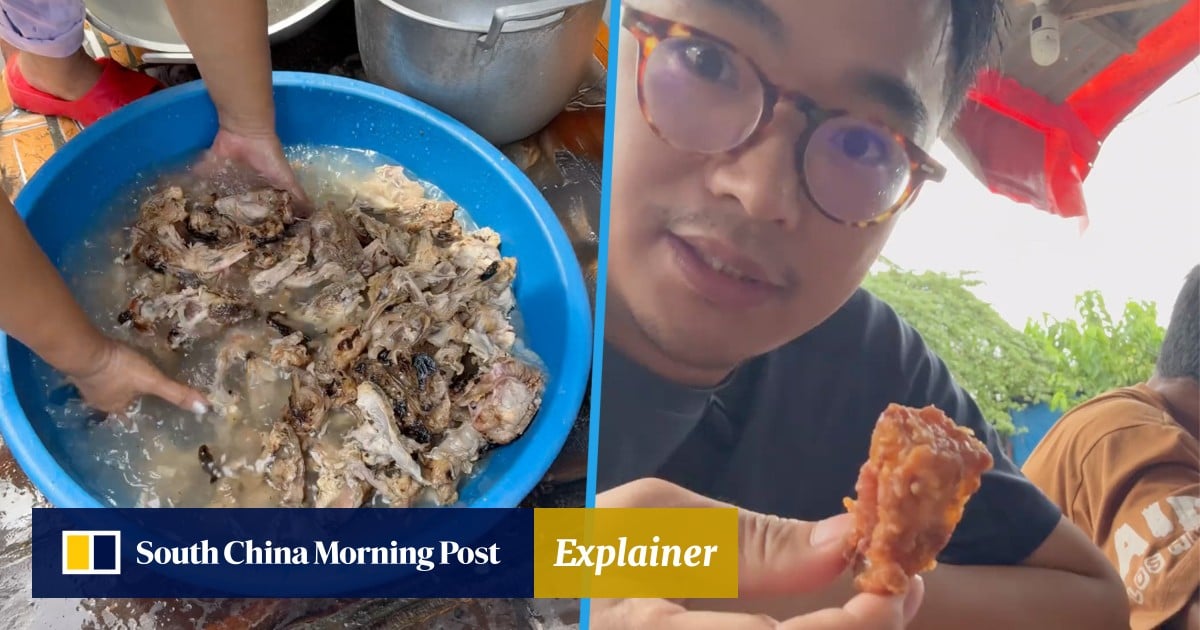 What is ‘second-hand fried chicken’; how snack becomes popular in Philippine slums
