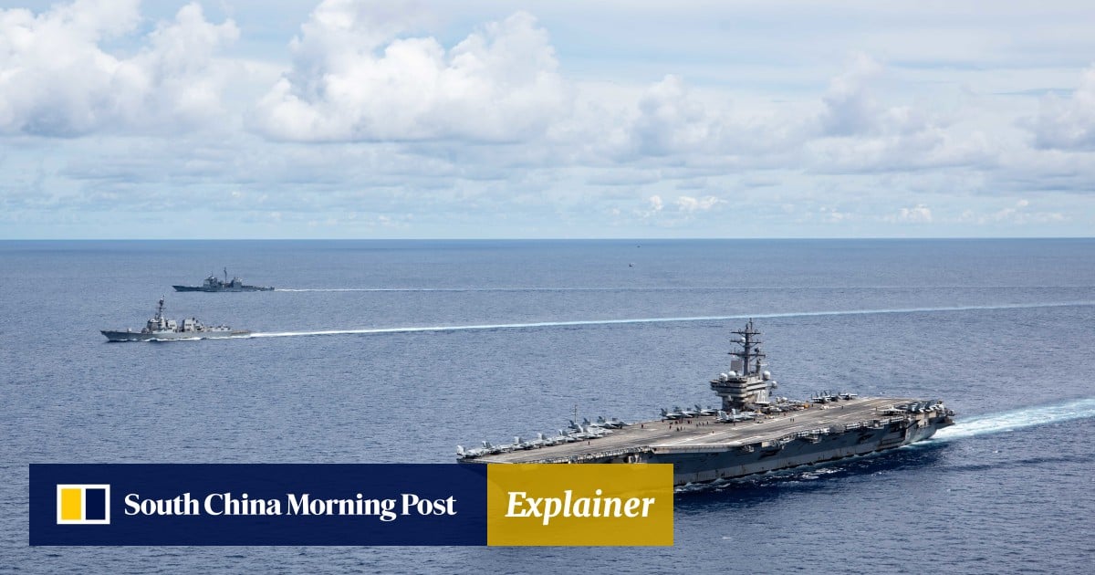 Why does the US send ships to patrol the South China Sea?