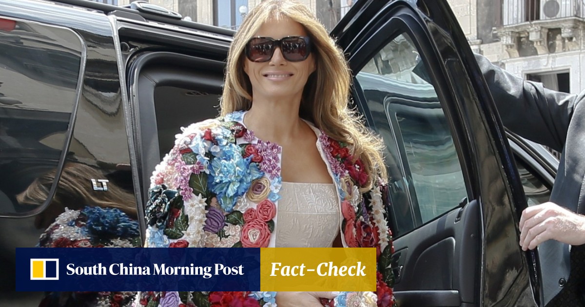 Flaunting it Melania Trump wears US 51 000 Dolce Gabbana jacket