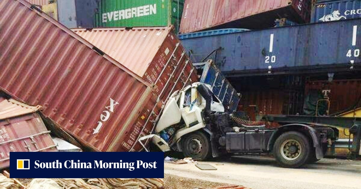 Update | Unconscious driver pulled from truck crushed by tumbling ...