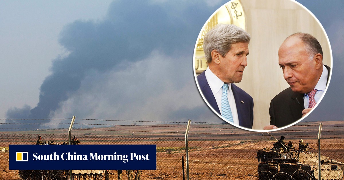 Push to end Gaza war as John Kerry and Ban Ki-moon hold talks in region ...