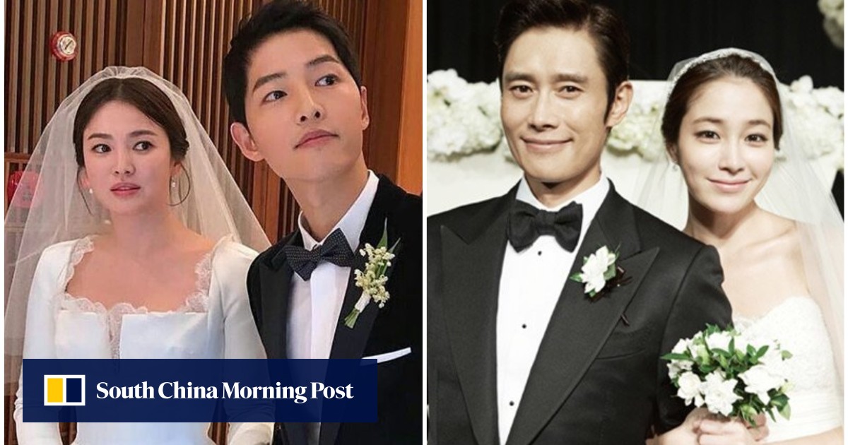K drama stars most epic wedding dresses Song Hye kyo looked stunning in custom Christian Dior Ko So young donned Oscar de la Renta and Jun Ji hyun picked two luxury gowns South China Morning