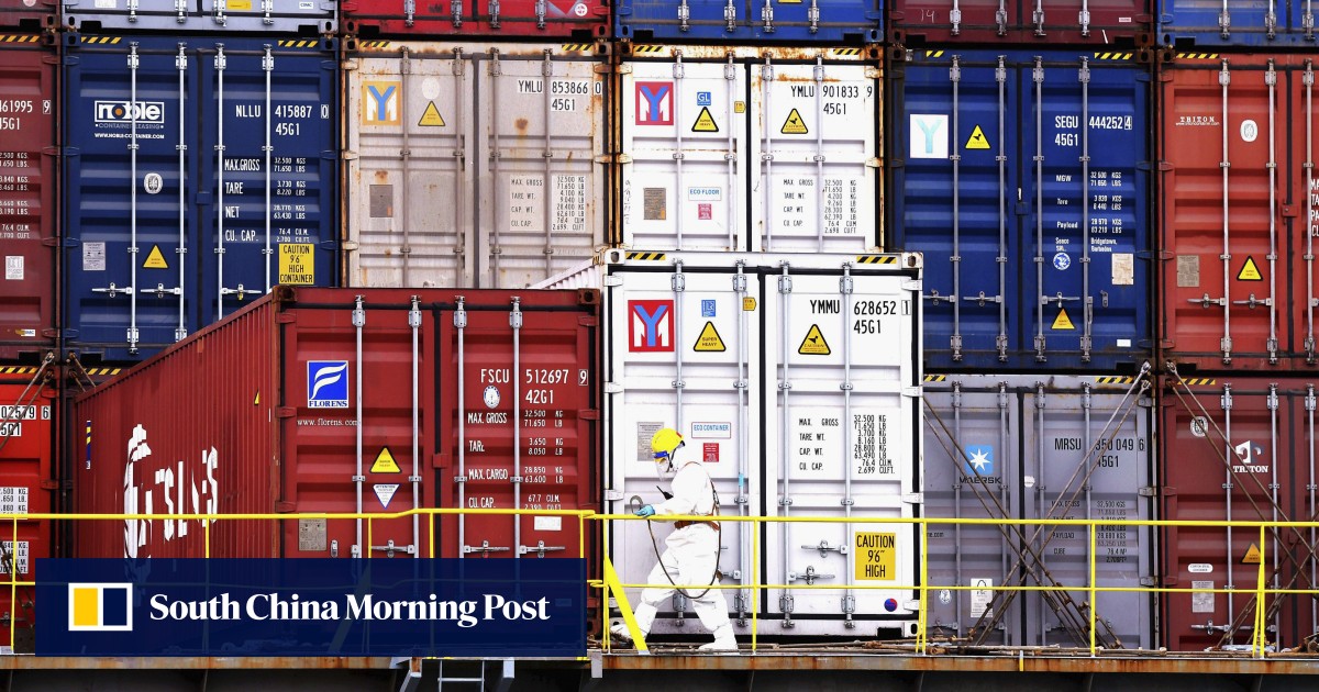 US trade deficit hit a record in 2021 as China gap widens | South China ...