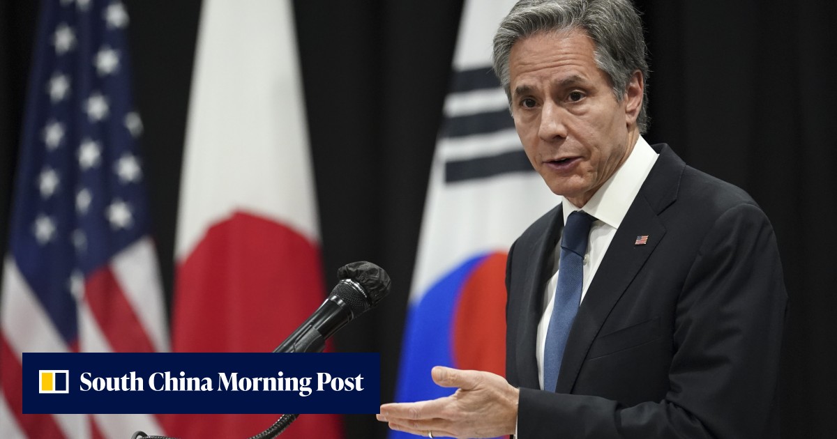 Blinken zeroes in on Taiwan Strait in talks with Japan, South Korea ...