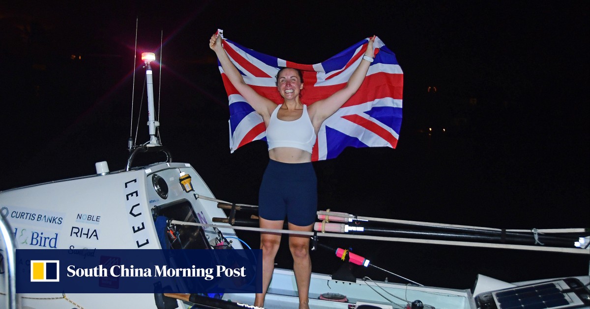 Solo women’s Atlantic rowing world record set by self reliant Briton