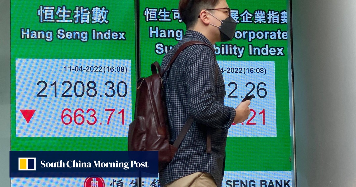 Hong Kong stocks slide to 5week low on lockdown costs, while CNOOC