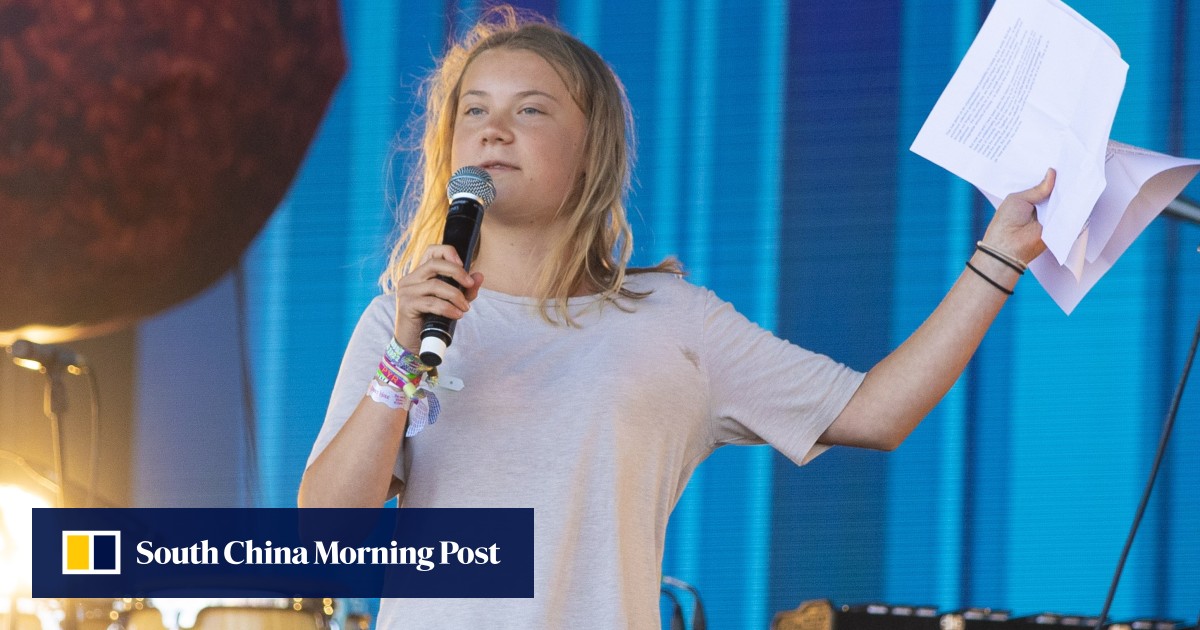 Greta Thunberg makes surprise appearance at Glastonbury festival, Greta  Thunberg