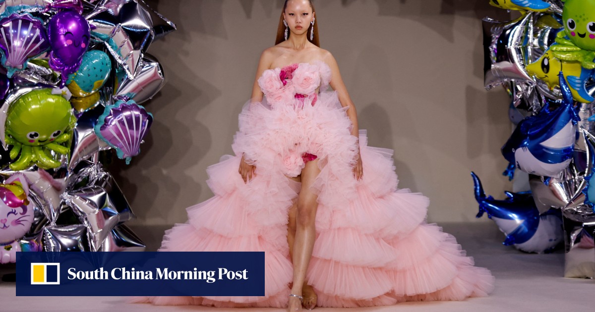 Giambattista Valli's 10th anniversary in haute couture at Paris Fashion  Week: the autumn/winter 2022-23 collection was all colourful tulle dresses  and shimmering body suits