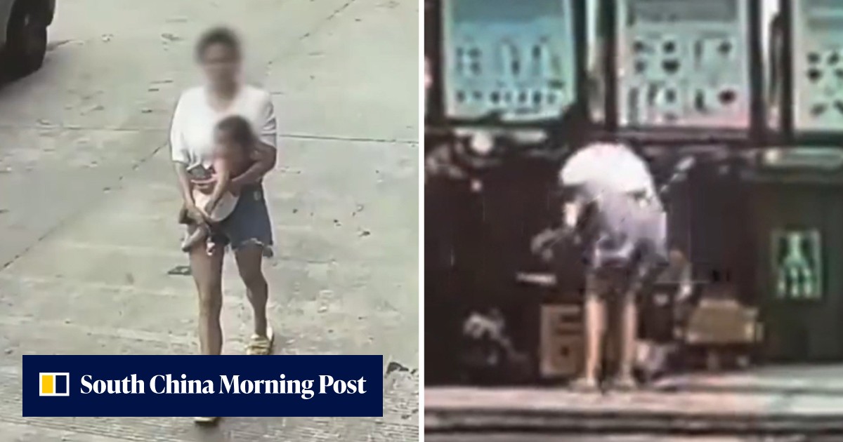 Mother in China dumps 7-month-old baby in a box near piles of rubbish ...