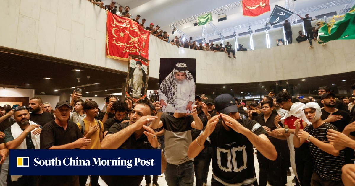 Thousands of Iraqi protesters storm parliament in Baghdad, set up sit ...