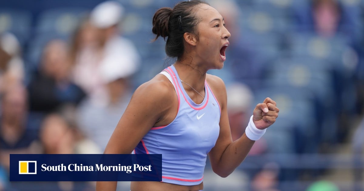 China’s Zheng Qinwen moves into final 16 at National Bank Open in Toronto after Jabeur forced to retire