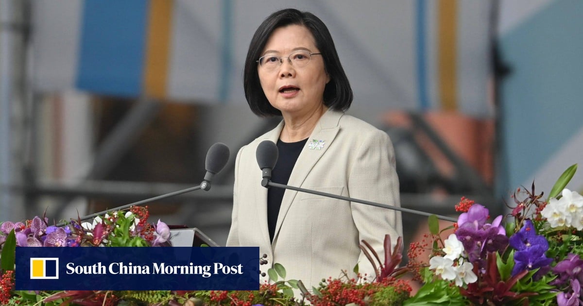 Taiwan calls on mainland China to cooperate for cross-strait peace, while vowing island will defend itself