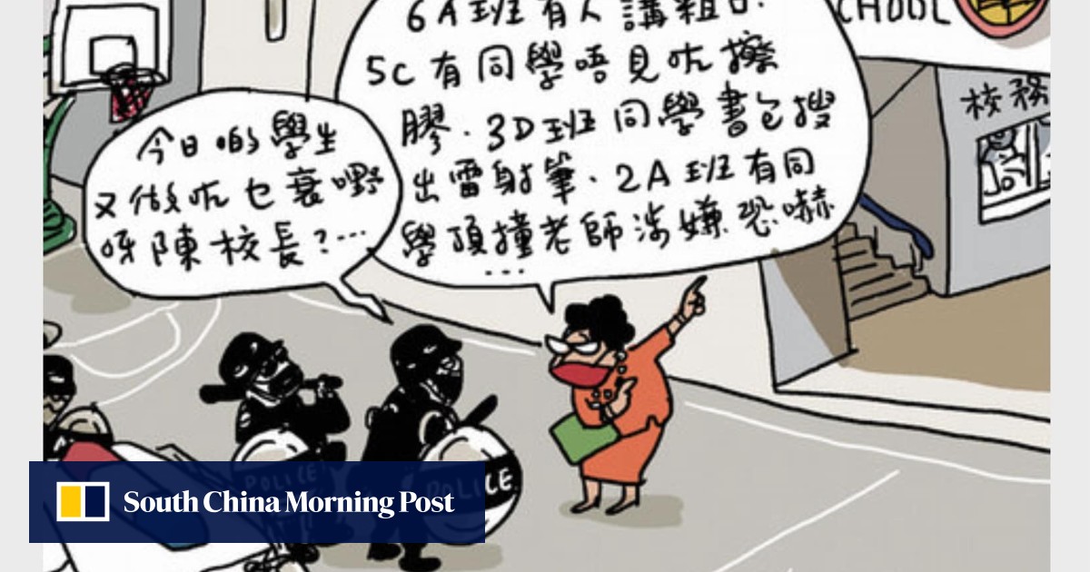 Hong Kong police complain to newspaper over cartoon showing riot squad ...