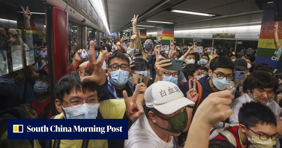 Hong Kong rail fans flock to take first passenger rides on new Q-train ...