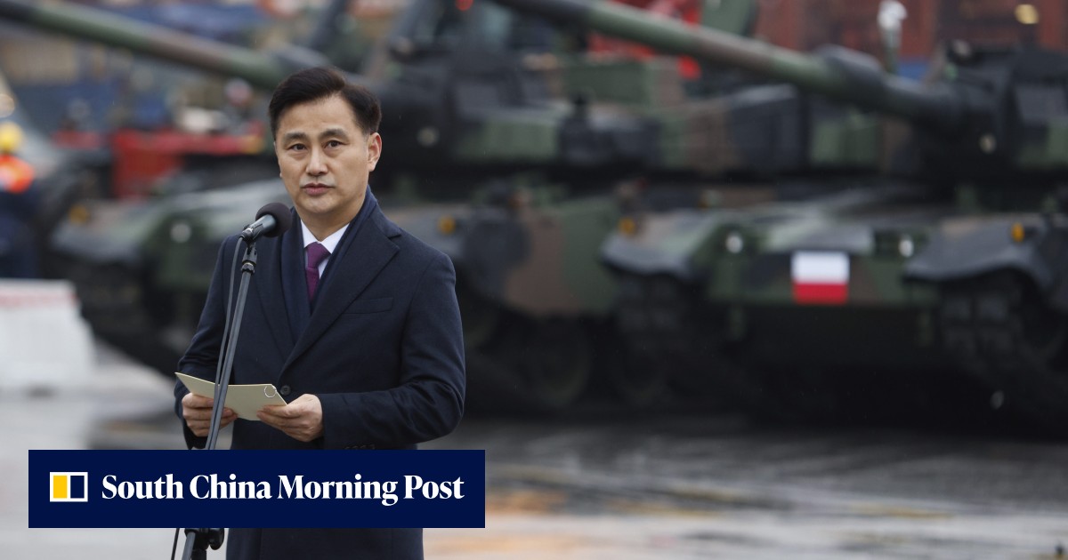 South Korean tanks and artillery welcomed to Russia-bordering Poland