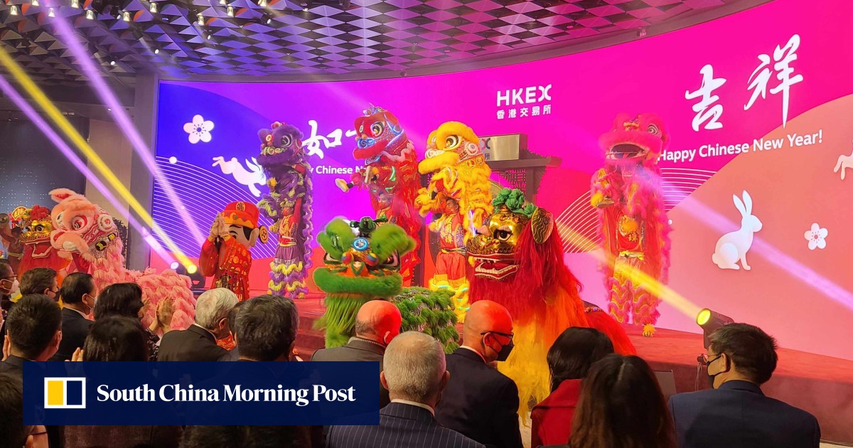 Hong Kong’s stock and gold exchanges resume live ceremony to greet the Year of the Rabbit as businesses return to normal - SCMP (Picture 1)