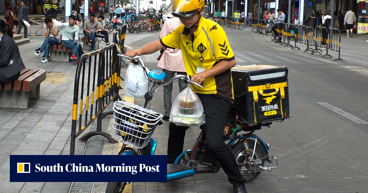 Chinese Delivery Riders Chinese on-demand local services giant Meituan recruits Hong Kong ...