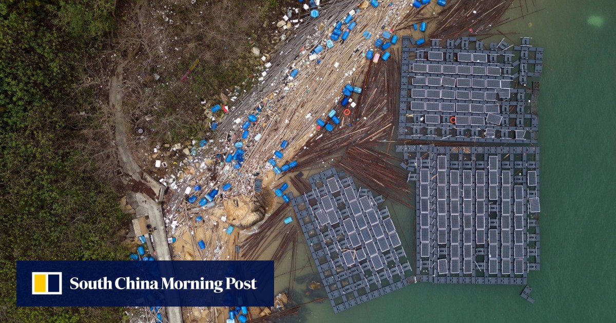 200 solar panels washed up on shores of Hong Kong marine park to be ...