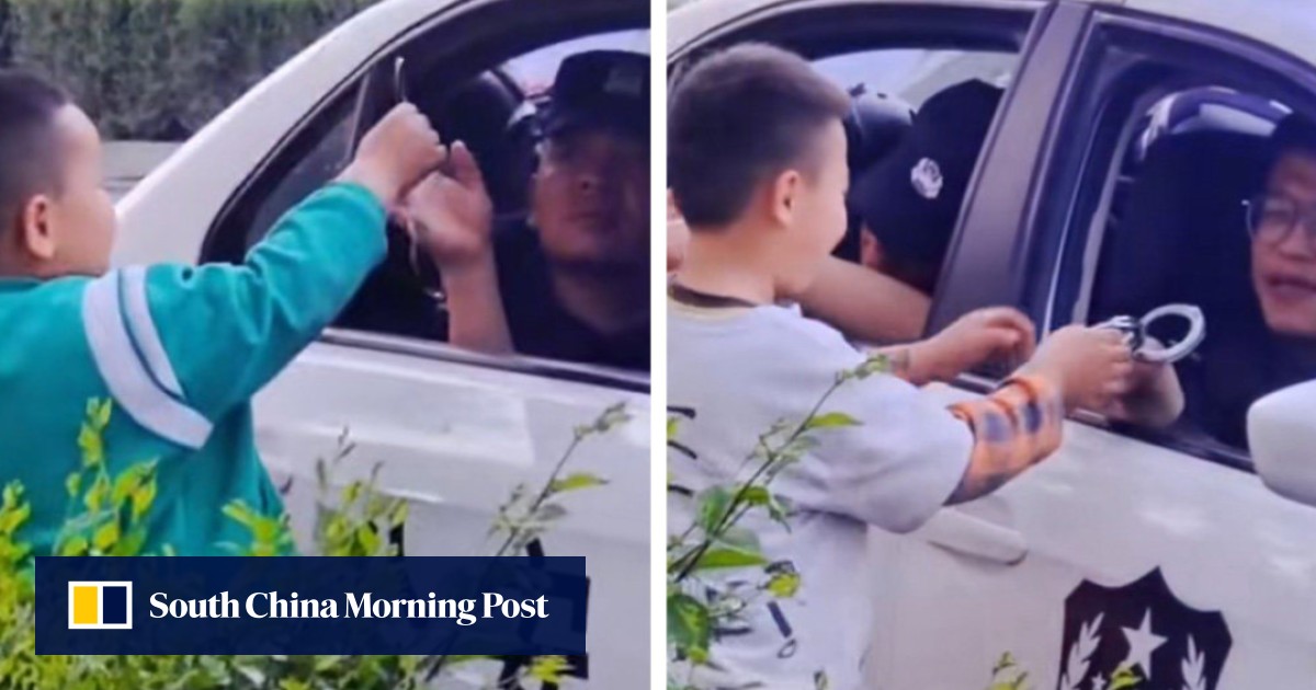 ‘Very happy to be handcuffed’ boys in China ask police to authenticate