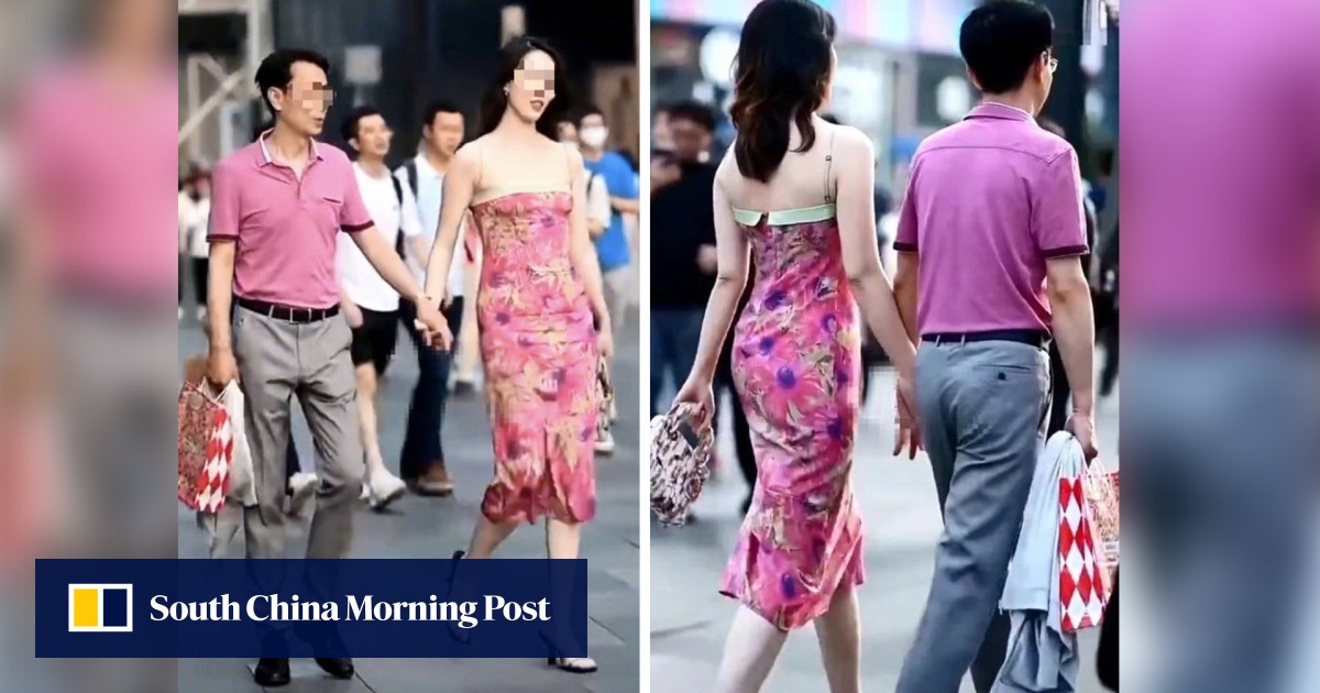 Dismissal dress': silky pink frock worn by woman holding hands with sacked Chinese oil company executive in 'mistress' scandal sells out online | South China Morning Post Dismissal dress': silky pink frock worn by woman holding hands with sacked Chinese oil company executive in 'mistress' scandal sells out online | South China Morning Post
