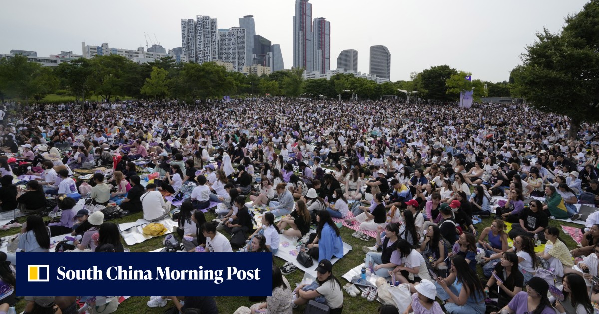 At least 150,000 BTS fans pack Seoul park to celebrate K-Pop sensation ...
