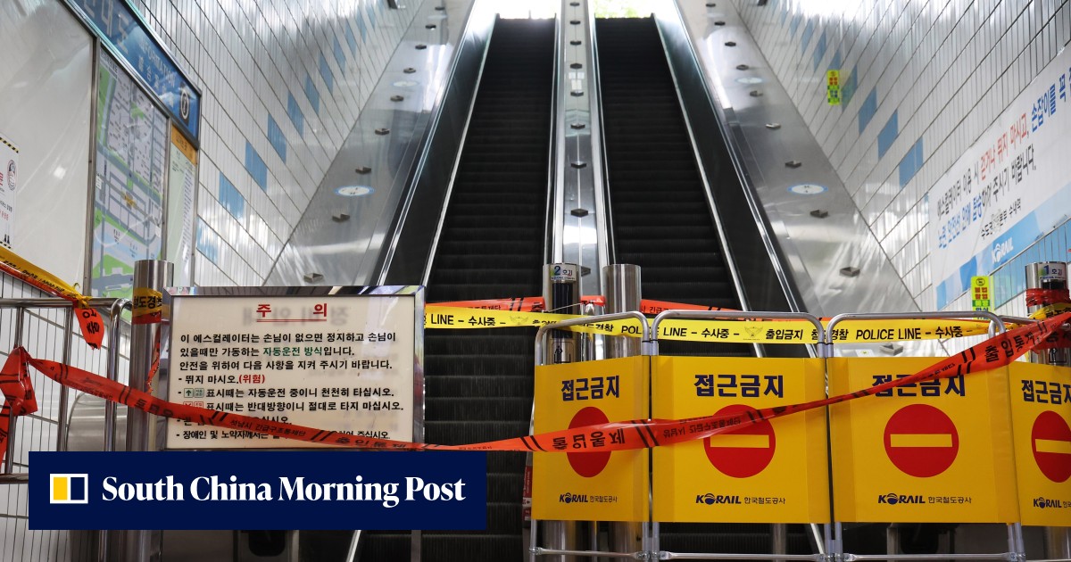 South Koreans irked at reliance on Chinese escalator parts after subway station accident