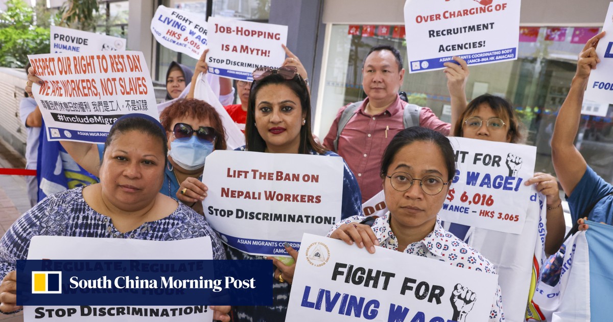 Migrant worker groups call on Hong Kong to increase minimum wage for  domestic helpers by 27 per cent, amid high living costs and inflation - YP  | South China Morning Post