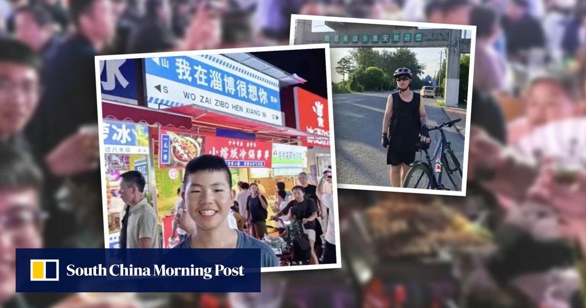 Boy, 12, cycles 1,000km across China in 9 days to sample food in city famous for BBQ delicacies