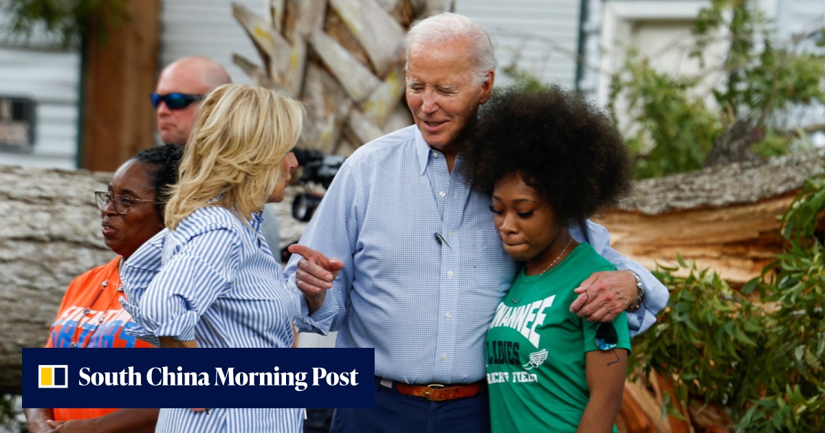 Joe Biden visits Florida in Hurricane Idalia’s wake, but Ron DeSantis ...