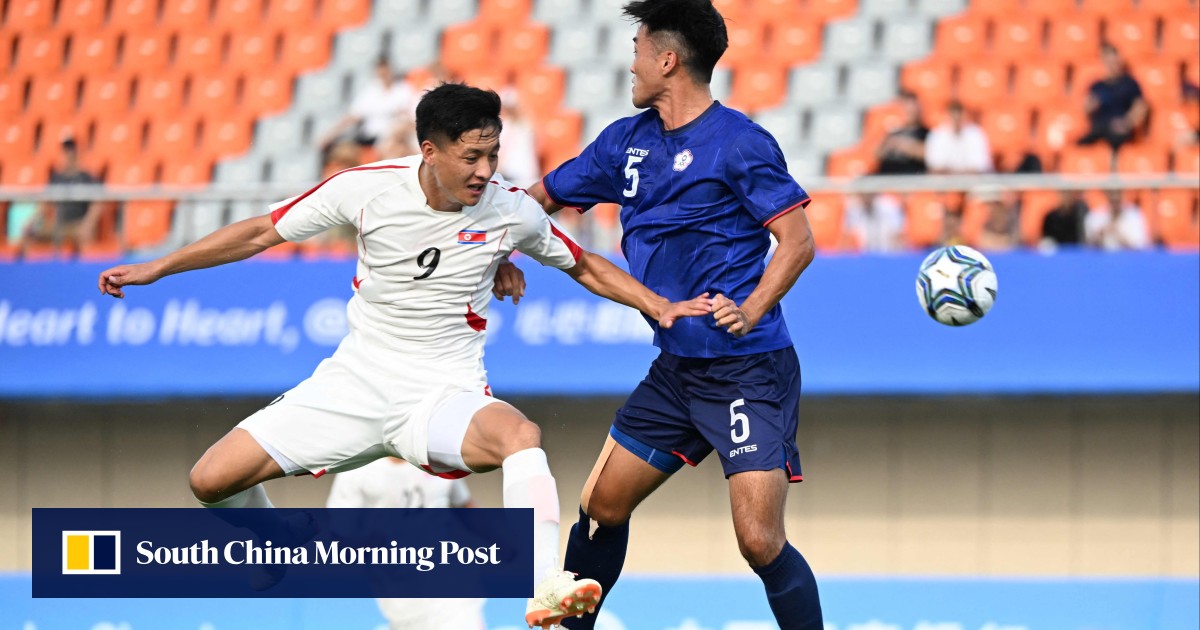 아시안 게임: 북한이 남자 축구에서 차이니즈 타이페이를 꺾고 국제 스포츠 무대에 복귀했습니다.