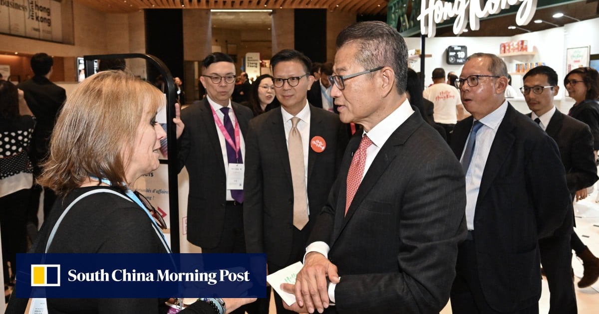 Hong Kong finance chief touts ties with France, noting 14 million