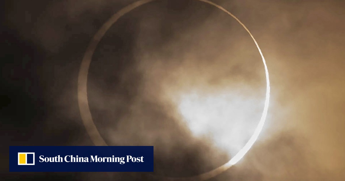 Skygazers watch ‘Ring of Fire’ eclipse over Western Hemisphere