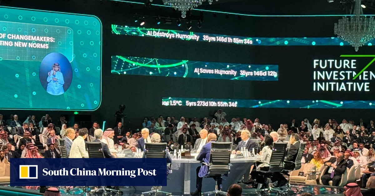 Business leaders gathered in Riyadh for Future Investment Initiative sound the alarm on high interest rates and geopolitical conflicts, highlight AI’s positive role
