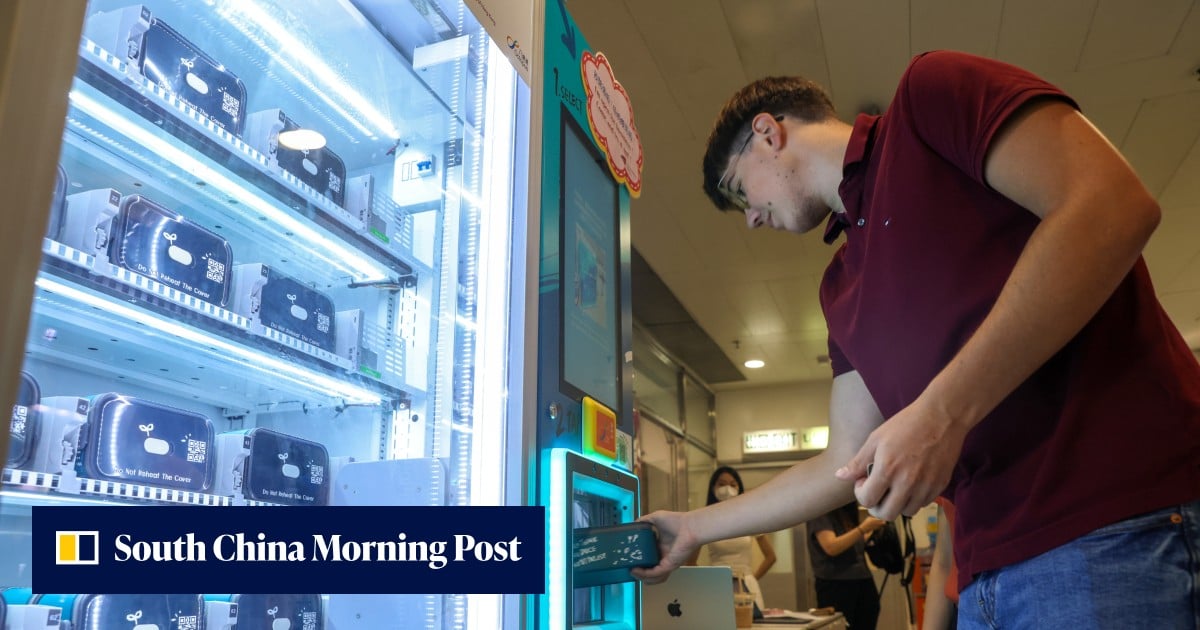 Scmp Machine Free reusable food container vending machines set up at Hong Kong ...