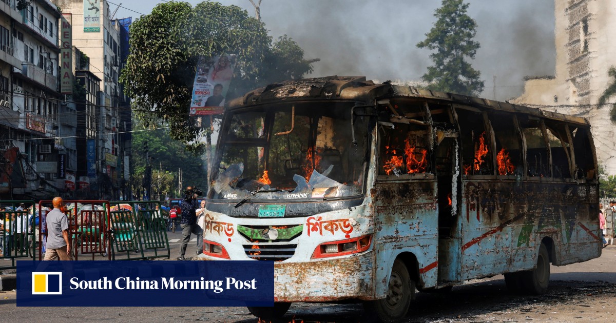 Bangladesh opposition leader ‘detained for interrogation’ as deadly anti-PM protests rage before elections