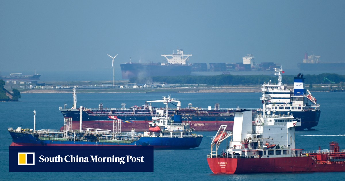In waters off Singapore, shadow-fleet oil tanker carrying 1 million barrels runs aground